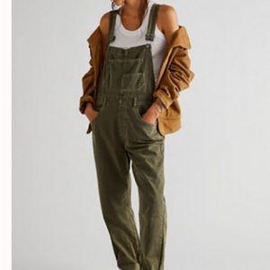 We The Free Ziggy Denim Overalls/Army/L/ smoke free